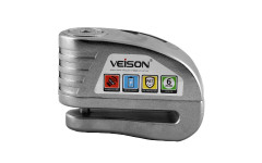 Замок на диск мотоцикла с сигнализацией Veison DX-18 Silver