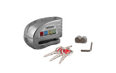 Замок на диск мотоцикла с сигнализацией Veison DX-18 Silver