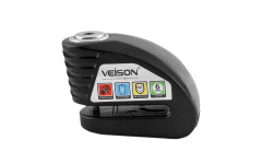 Замок на диск мотоцикла с сигнализацией Veison DX-8 черный
