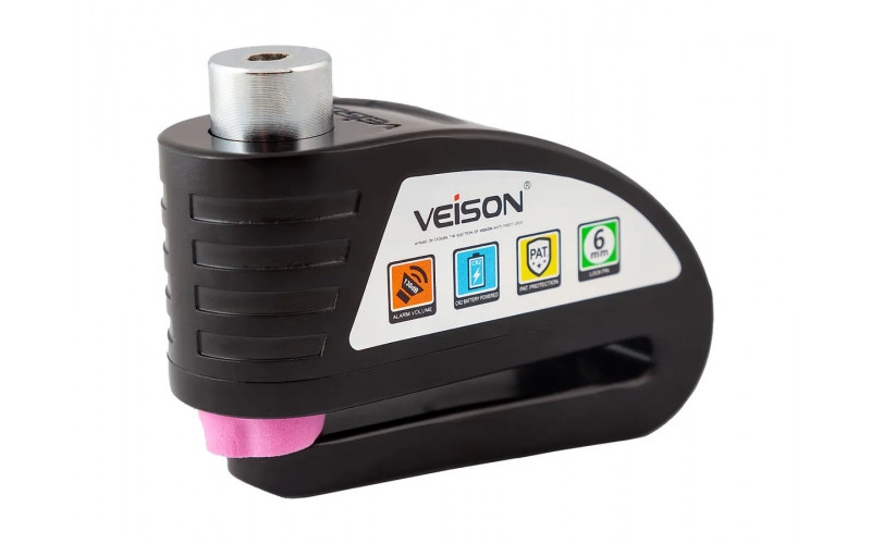 Замок на диск мотоцикла с сигнализацией Veison DX-19 Black