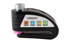 Замок на диск мотоцикла с сигнализацией Veison DX-19 Black